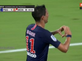 Ángel Di María y Nkunku pusieron tierra de por medio. Twitter/ESPN2