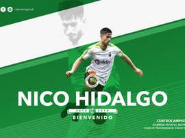 Nico Hidalgo se marcha a Santander. Twitter/realracingclub
