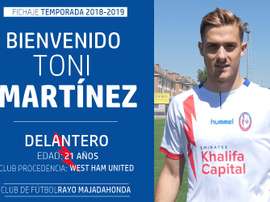 Firma cedido para esta temporada. Twitter/RMajadahonda