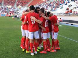 El Real Murcia, disputando un partido. Twitter