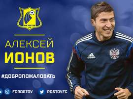 Aleksei Ionov defenderá la camiseta del Rostov. Twitter/RostovFC