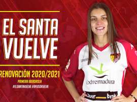 El club consiguió el ascenso a la Primera Iberdrola. Twitter/SantaBadajoz