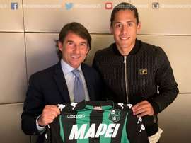 El uruguayo abandona Las Palmas. Twitter/Sassuolo