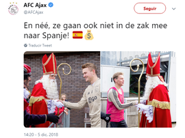 De: Ajax Para: Barça com carinho. Ajax