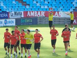 El Zaragoza realiza una sesión de entrenamiento. Twitter