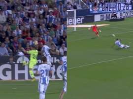 Leganes shock Barça. Screenshot/beINSports