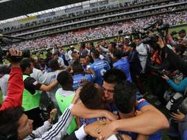 Emelec celebra el título. Twitter