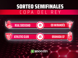 Assim ficaram os enfrentamentos das semifinais da Copa do Rei. BeSoccer