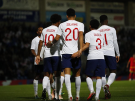 Dominic Calvert-Lewin netted two goals for England U21s. Twitter/England