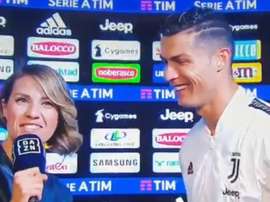 Cristiano Ronaldo garantiu que continuará em Turim. Captura/DAZN