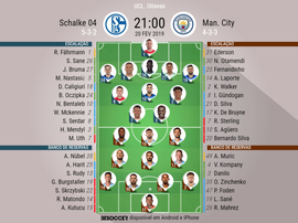 Escalações de Schalke 04 e City. BeSoccer