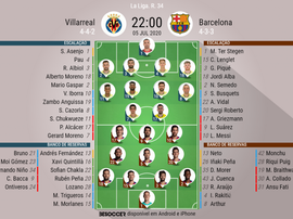 Escalações de Villarreal e Barcelona, pela 34ª rodada do Campeonato Espanhol. BeSoccer