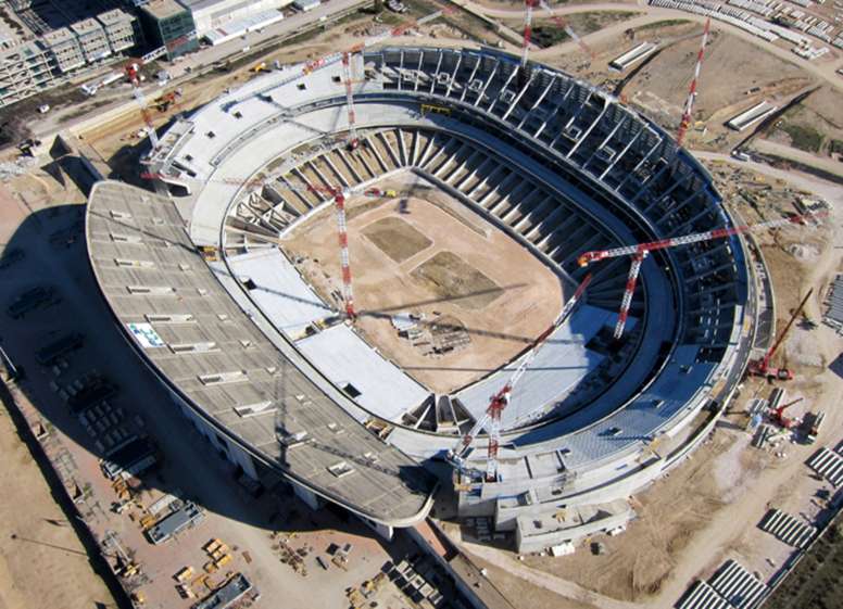 Estado de las obras del Estadio de la Peineta, futuro hogar del Atlético de Madrid, a 7 de marzo de 2016. ClubAtleticoDeMadrid