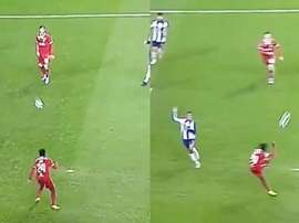 Éder falló con todo a favor. Captura/Movistar