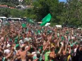 Adeptos do Sporting e do Porto enchem o Jamor para a final da Taça de Portugal. Captura/Sporting_CP