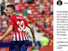 Torres felicitó a Borja Garcés. Instagram/FernandoTorres