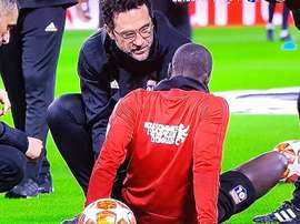 Mendy no se pudo recuperar del golpe. Captura/MovistarLigadeCampeones