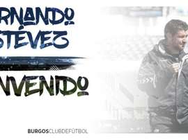 Fernando Estévez se hace cargo del Burgos. Twitter/Burgos_CF