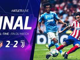Atlético arranca empate contra a Juventus. Twitter.com/Atleti