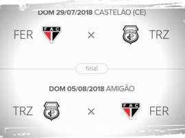 Final da Série D do Campeonato Brasileiro. Twitter @TrezeFC