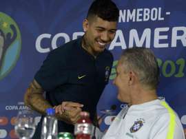 Firmino se marchó de la rueda de prensa... ¡a los cinco minutos! AFP