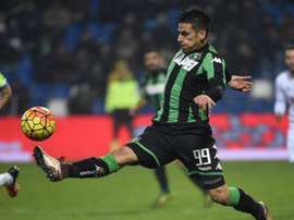 Floccari en un partido con el Sassuolo. Twitter