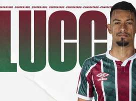 Lucca assinou com o Fluminense após passagem pelo futebol do Catar. Twitter/FluminenseFC