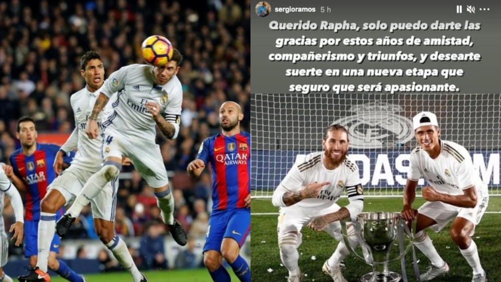 Varane y Ramos, amigos cercanos. AFP-Captura/Instagram/sergioramos