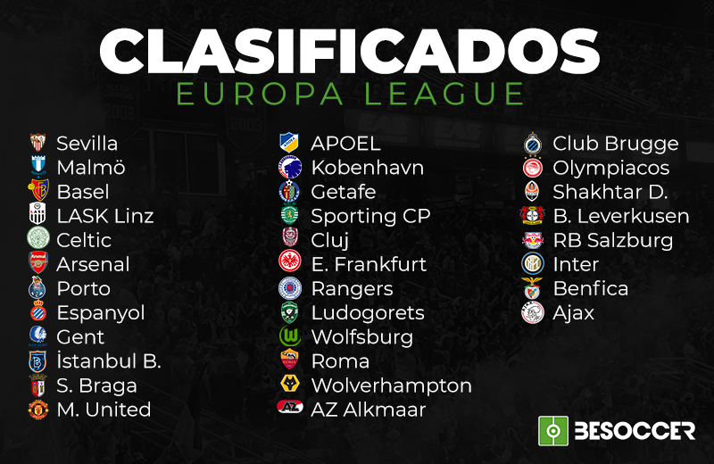 Estos Son Los 32 Clasificados Para Los Dieciseisavos De Final De La Europa League Besoccer