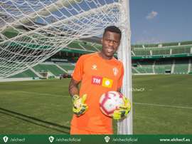 Francis Uzoho está deseando ayudar al Elche. Twitter/ElcheCFOficial