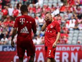 Ribéry n'a pu contenir ses larmes avant la rencontre. FCBayern