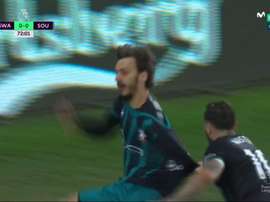 Gabbiadini marcó el 0-1. Captura