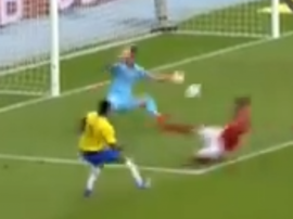 Gabriel Jesus opened the scoring for Brazil against Austria. Captura