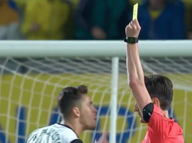 Gabriel pauliste a été expulsé face à Las Palmas. Capture/beINSports