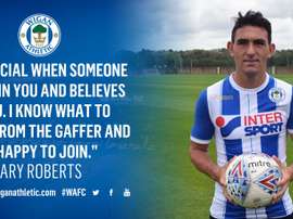 El extremo izquierdo, feliz por su pase al conjunto de la League One. WiganAthletic