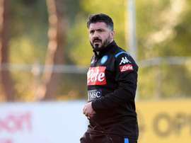 Mauvais début de match de Gattuso avec Naples. Twitter/sscnapoli