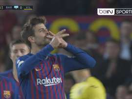 Piqué a inscrit l'ouverture du score. Captura/beINSports