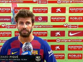 Piqué reconhece dificuldade na Liga. Captura/MovistarLaLiga