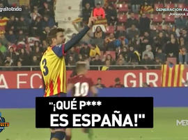 Piqué demande l'arrêt des chants anti-Espagne. Capture/ElChiringuitoTV