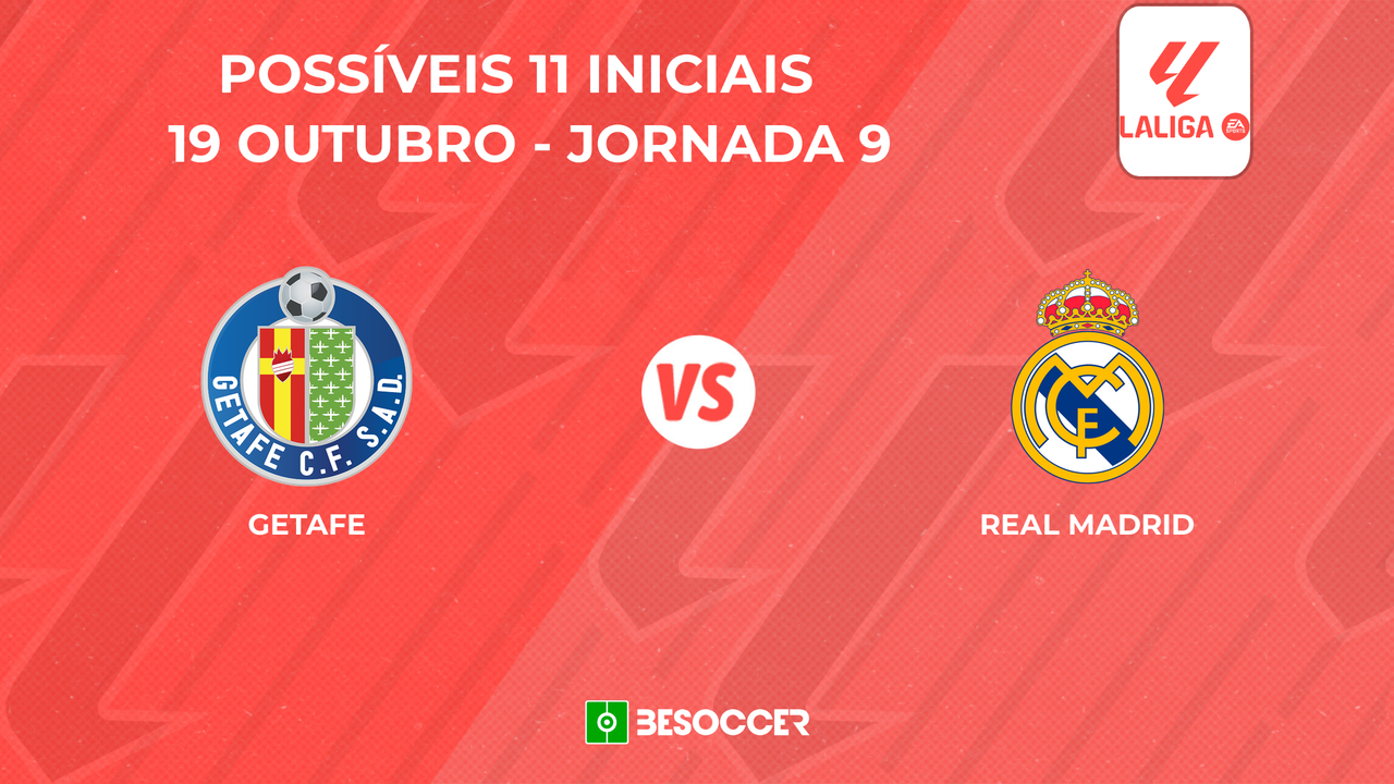 Getafe - Real Madrid: Veja as prováveis escalações