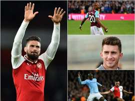 Giroud, Laporte, Ayew and Mangala. BeSoccer
