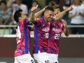 Lukas Podolski commence très bien au Japon. AFP