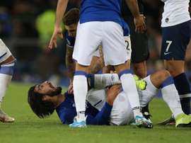 Terrible image à Goodison Park ce dimanche. Goal