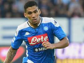 Il mediano brasiliano del Napoli Allan. Goal