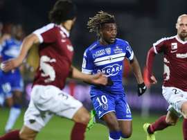 Allan Saint-Maximin, lors du match de Ligue 1 entre Metz et Bastia. AFP