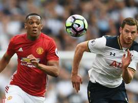 Anthony Martial, Manchester United et Jan Vertonghen, Tottenham. GOAL