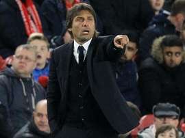Antonio Conte gestures on the touchline for Chelsea. Goal