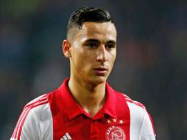 Anwar El Ghazi in action with Ajax. Goal