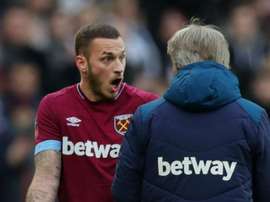 Arnautovic reacted angrily to being substituted. GOAL