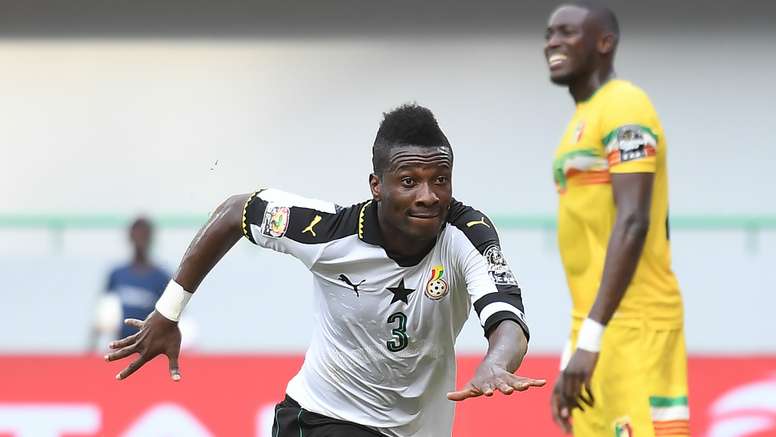 Image result for asamoah gyan goal afcon